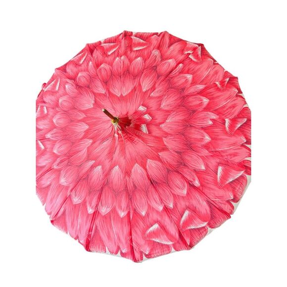 PJK Accessories - Vintage PJK Barbie Pink White Parasol Umbrella In Original Packaging Made In USA